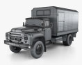 ZIL 130 Service Truck 1994 3D模型 wire render