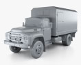 ZIL 130 Service Truck 1994 3d model clay render