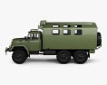 ZiL 131 军用卡车 1966 3D模型 侧视图