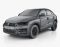 Zotye SR7 2018 3d model wire render